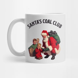 Santa's Coal Club - Funny Vintage Christmas Mug